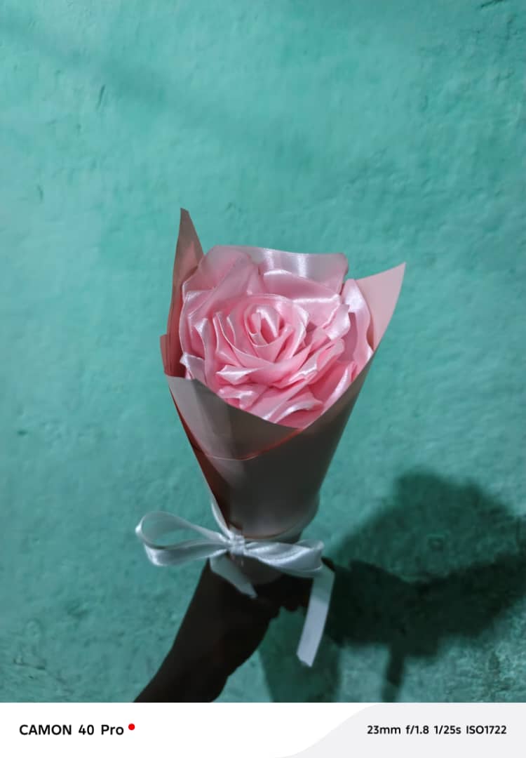 Single pink rose