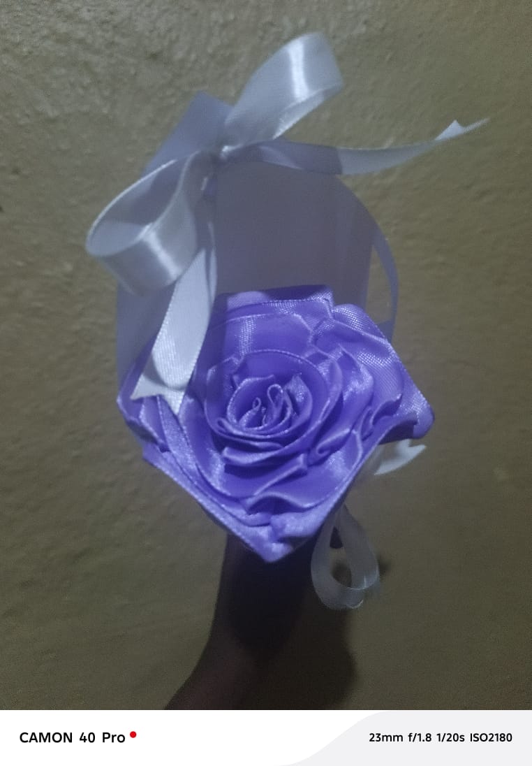 Single purple rose